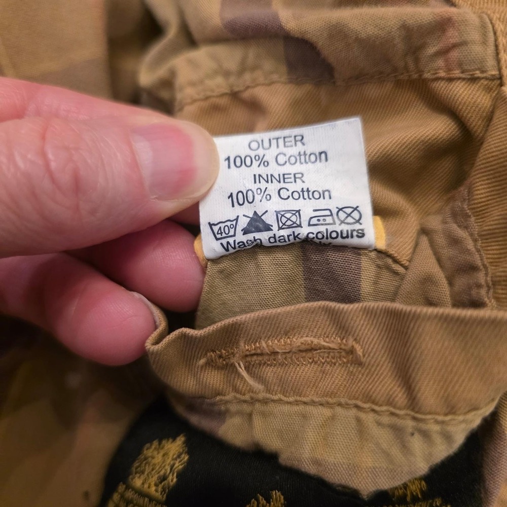 Vtg BARBOUR Men's L Washed Twill Trooper Field Jacket Tan Rugged Preppy‎ Utility - Picture 14 of 14